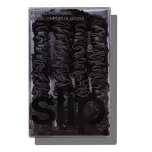 Black Silk Scrunchies